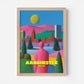 Manchester Skyline England Travel Poster