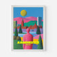 Manchester Skyline England Travel Poster