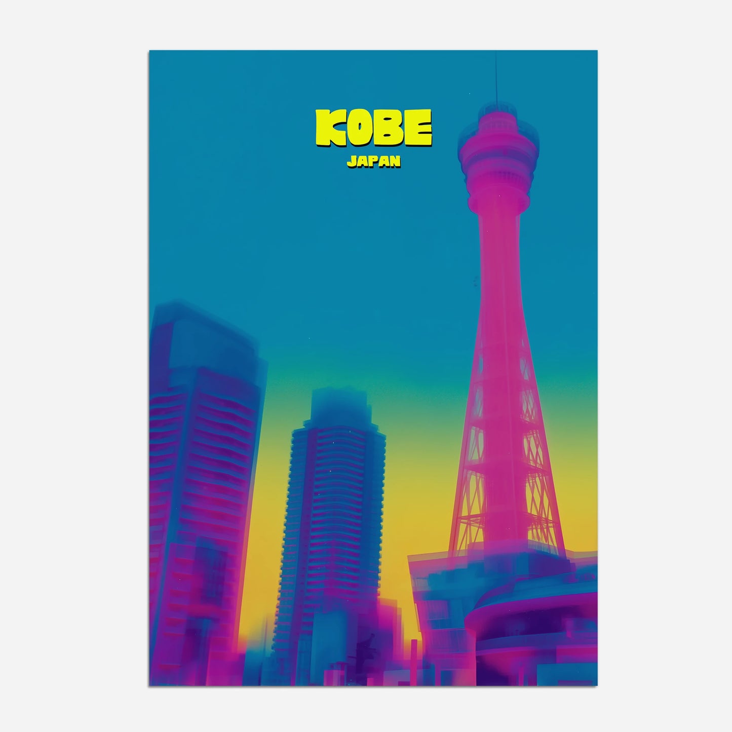 Kobe Japan Asia Travel Poster