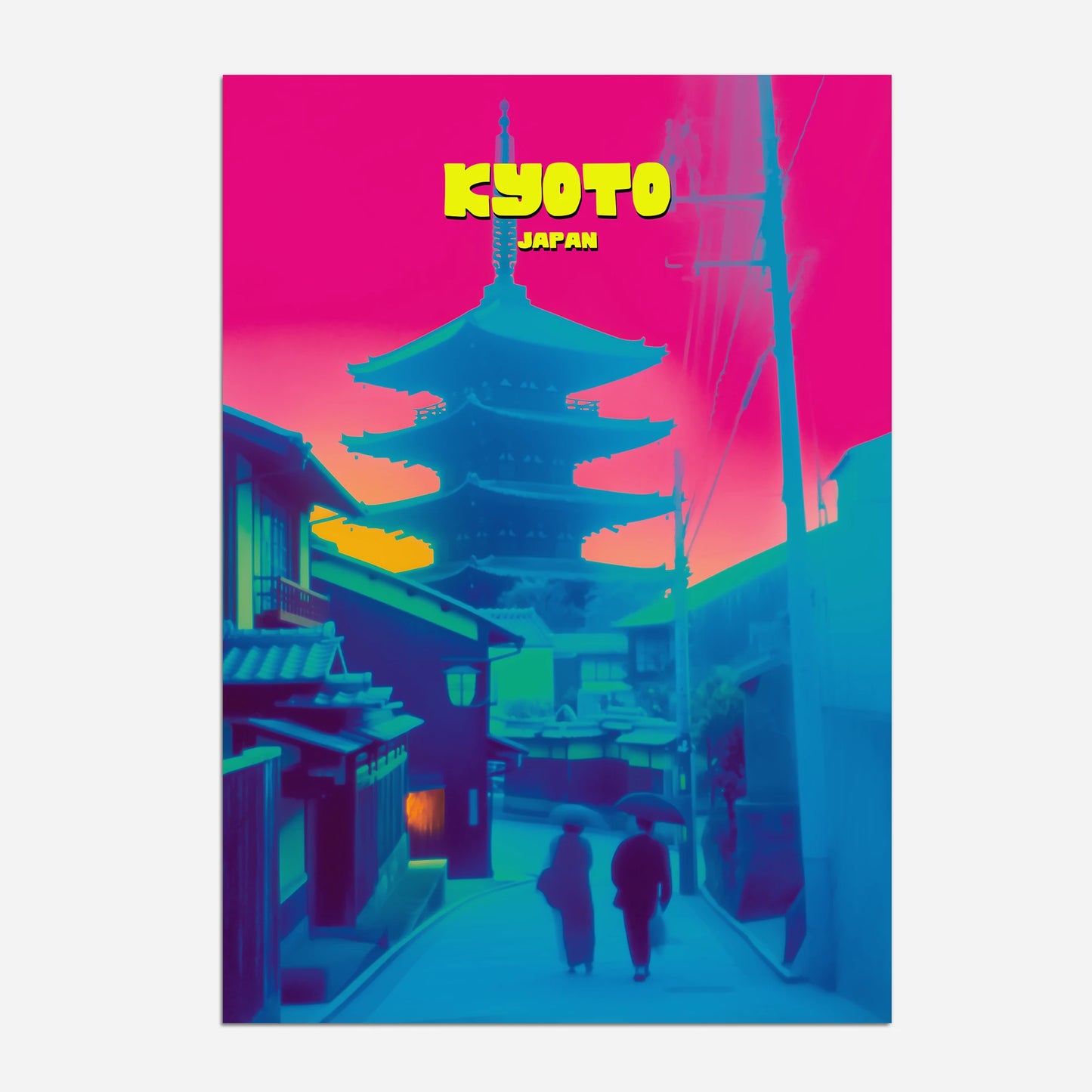Kyoto Pagoda Japan Asia Travel Poster