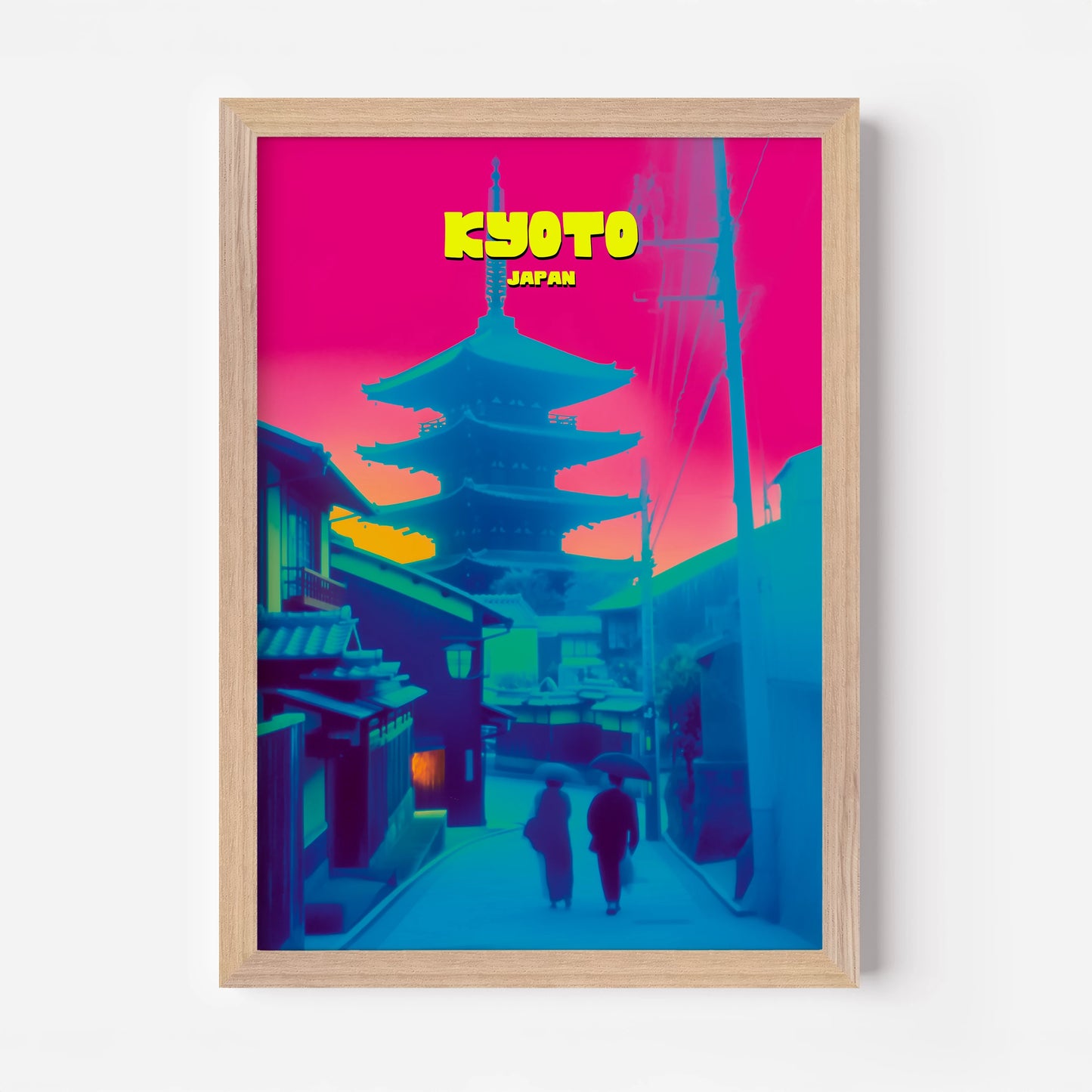 Kyoto Pagoda Japan Asia Travel Poster