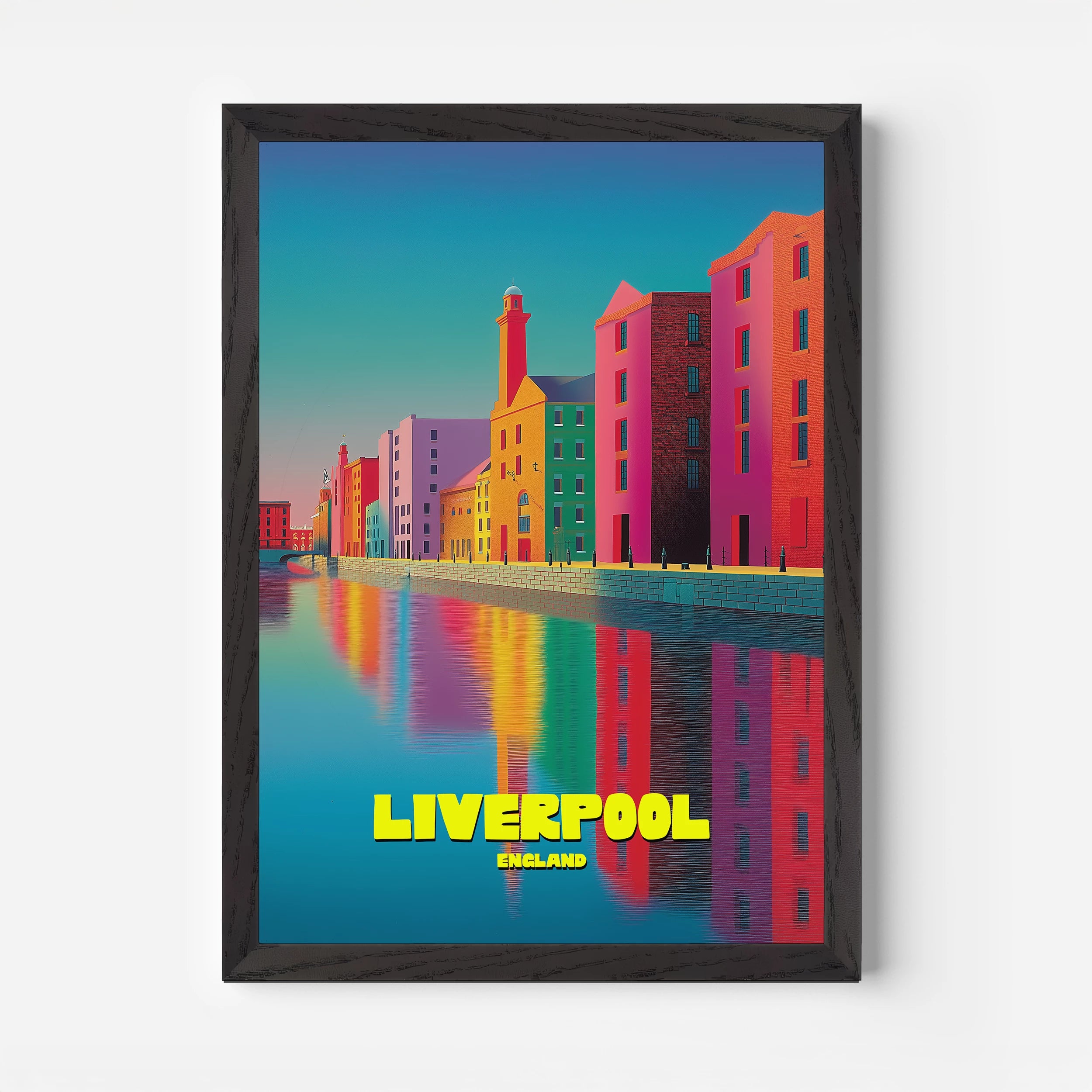 Liverpool Docks England Travel Poster