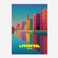 Liverpool Docks England Travel Poster