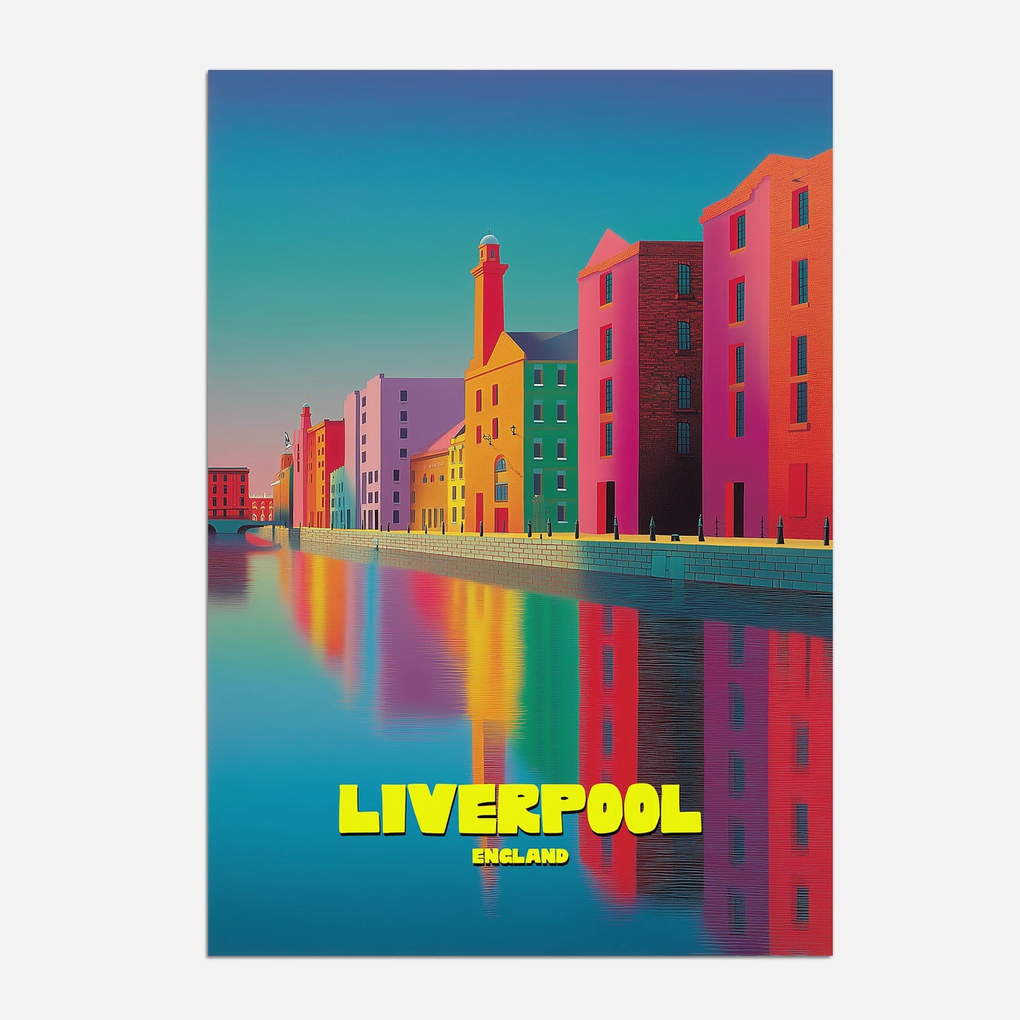Liverpool Docks England Travel Poster
