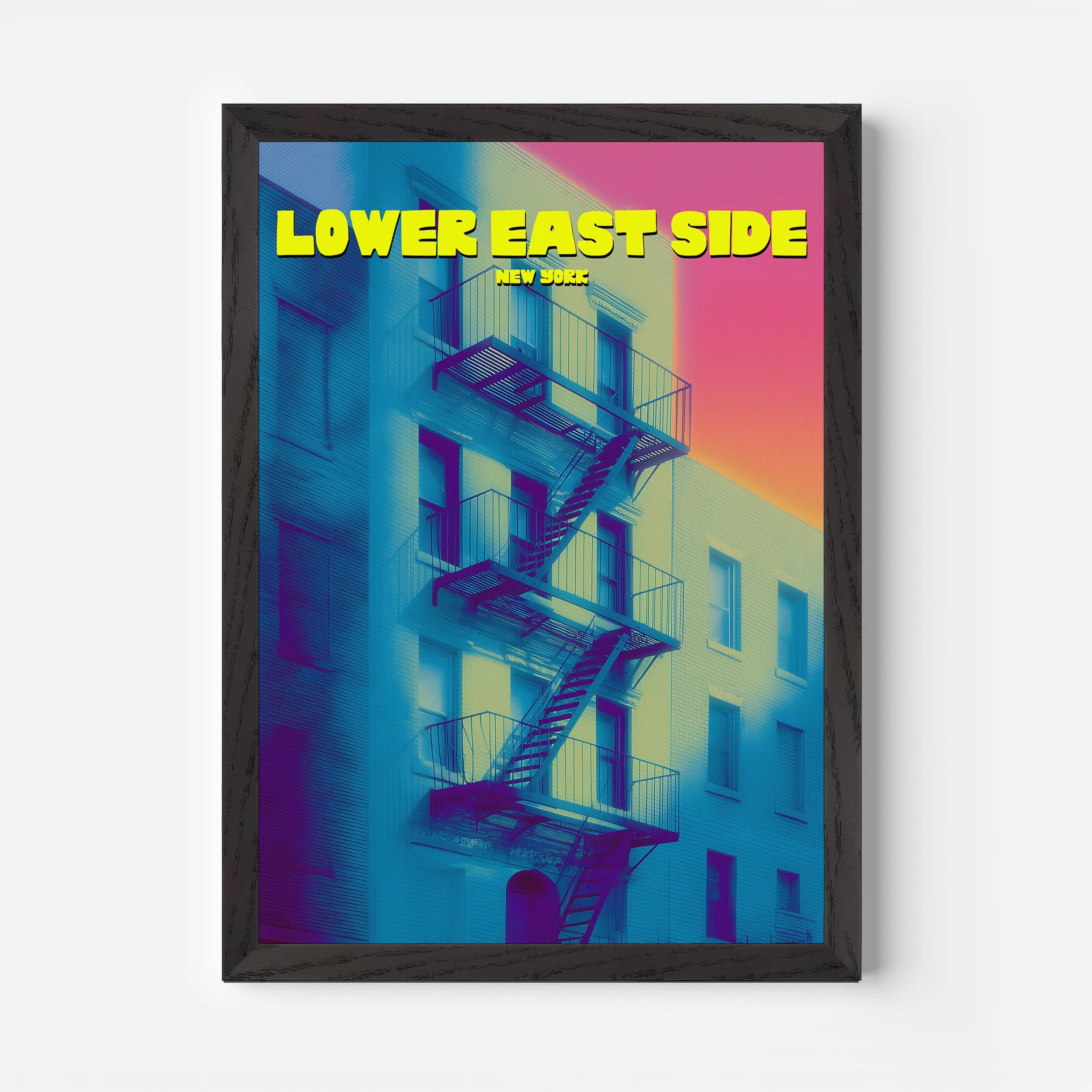 Lower East Side New York Manhattan America Travel Poster