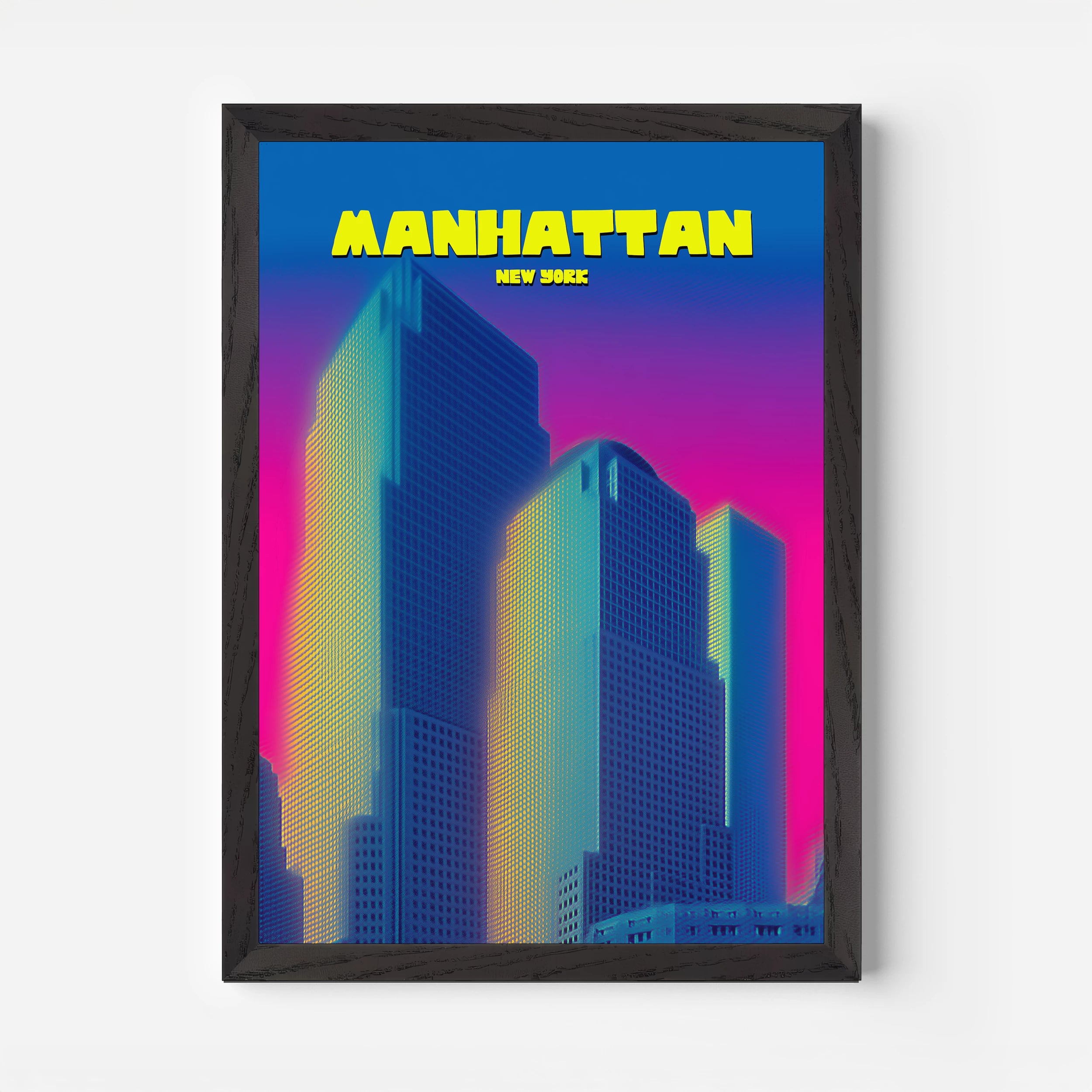 Manhattan New York Manhattan America Travel Poster