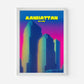 Manhattan New York Manhattan America Travel Poster