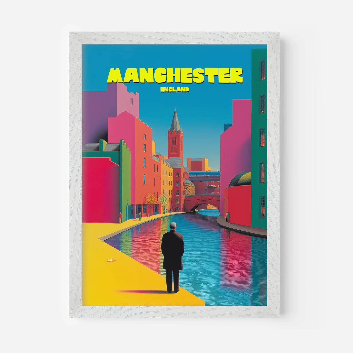 Manchester Canal England Travel Poster