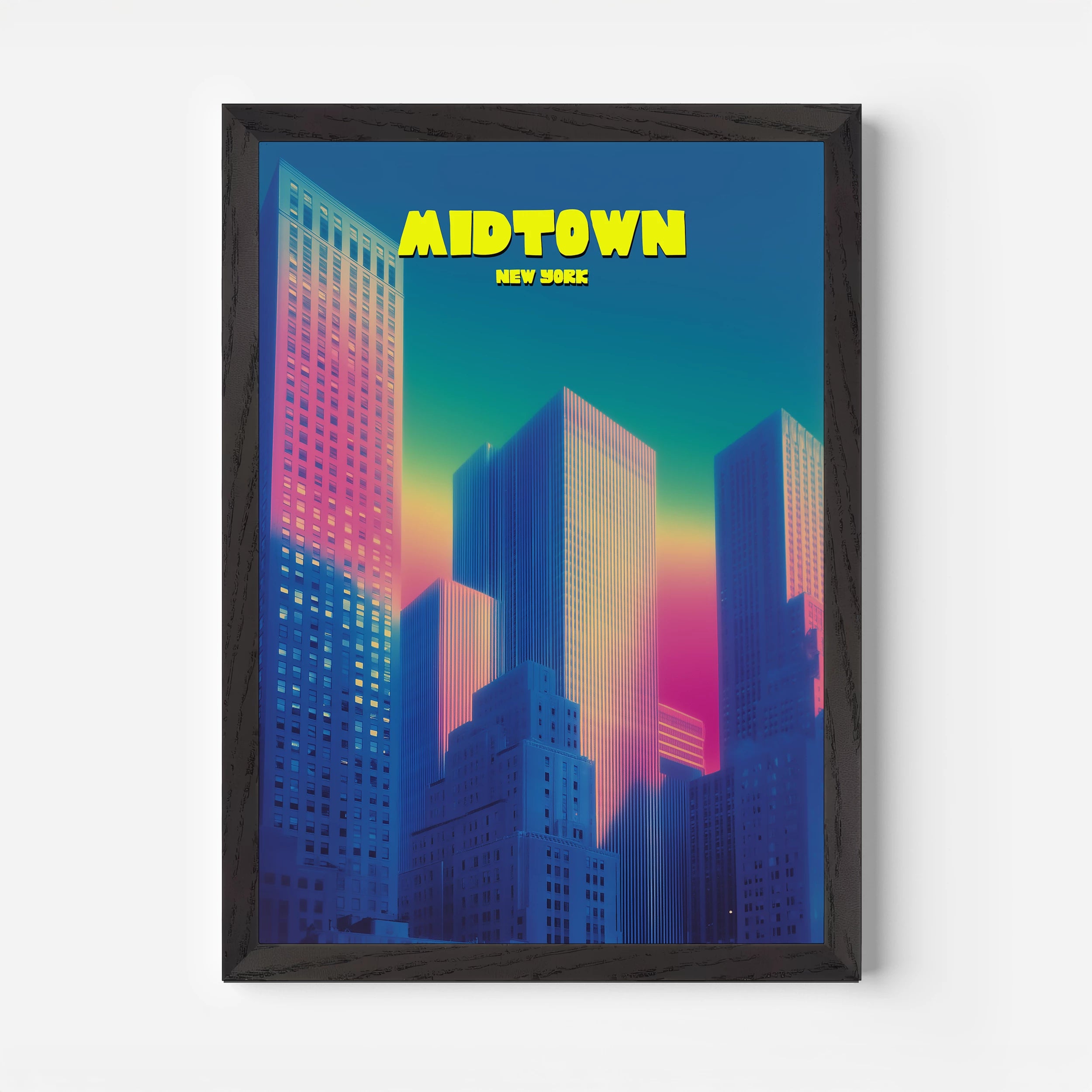 Midtown New York Manhattan America Travel Poster