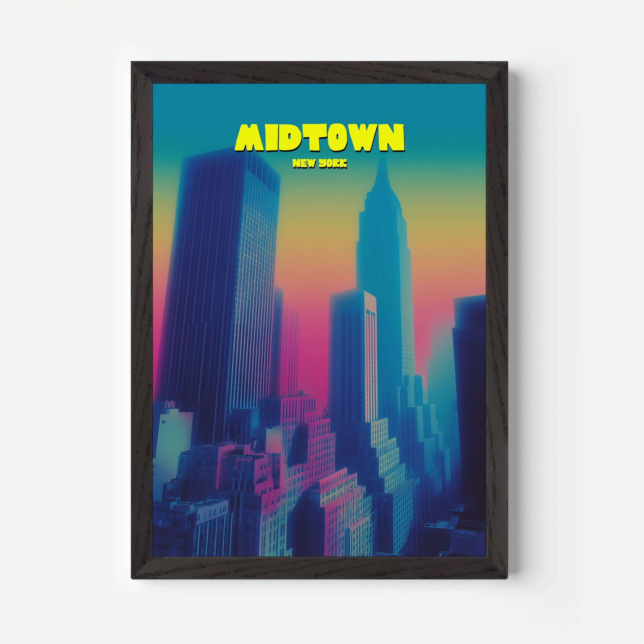 Midtown New York Manhattan America Travel Poster