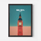 Big Ben London England Travel Poster