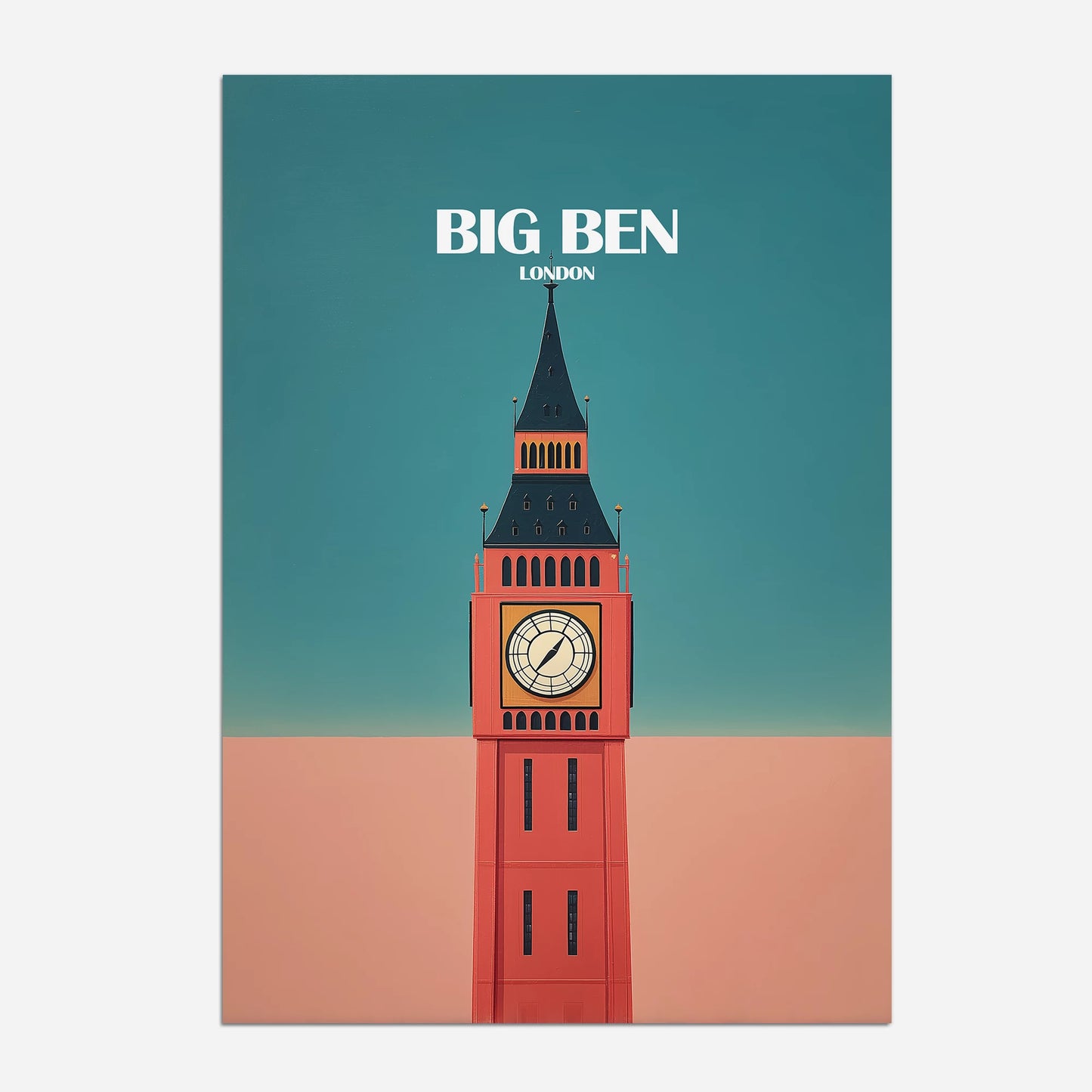 Big Ben London England Travel Poster