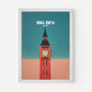 Big Ben London England Travel Poster