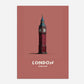 Big Ben London England Travel Poster
