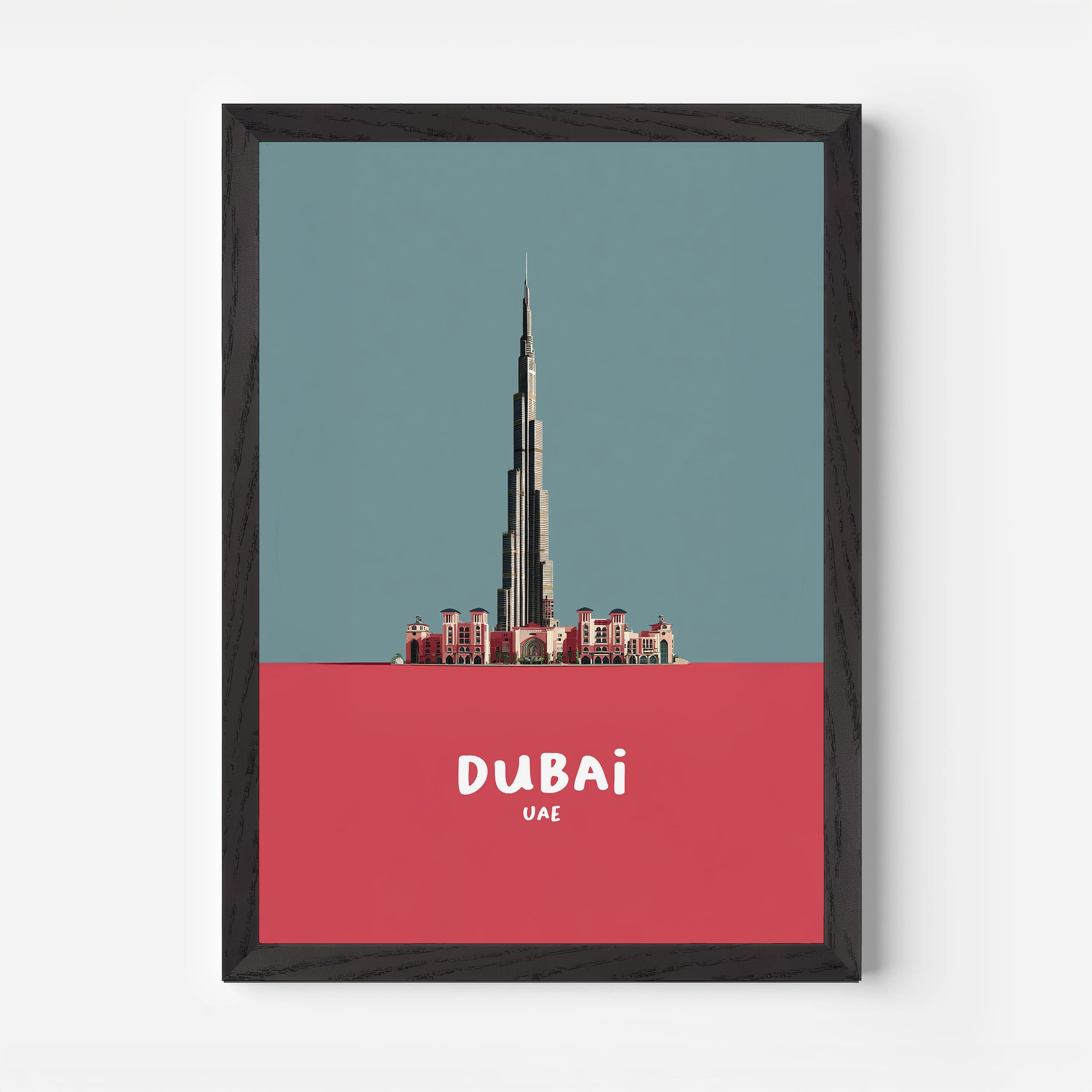 Burj Khalifa Dubai Asia Travel Poster