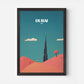 Burj Khalifa Dubai Asia Travel Poster