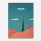 Burj Khalifa Dubai Asia Travel Poster