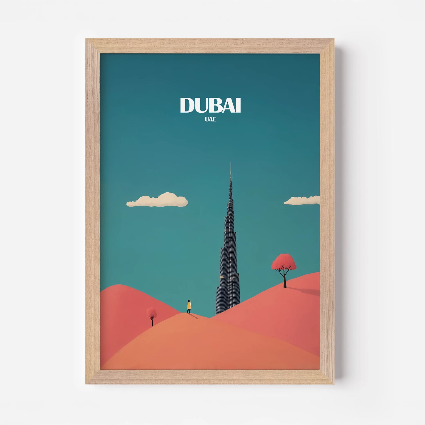 Burj Khalifa Dubai Asia Travel Poster