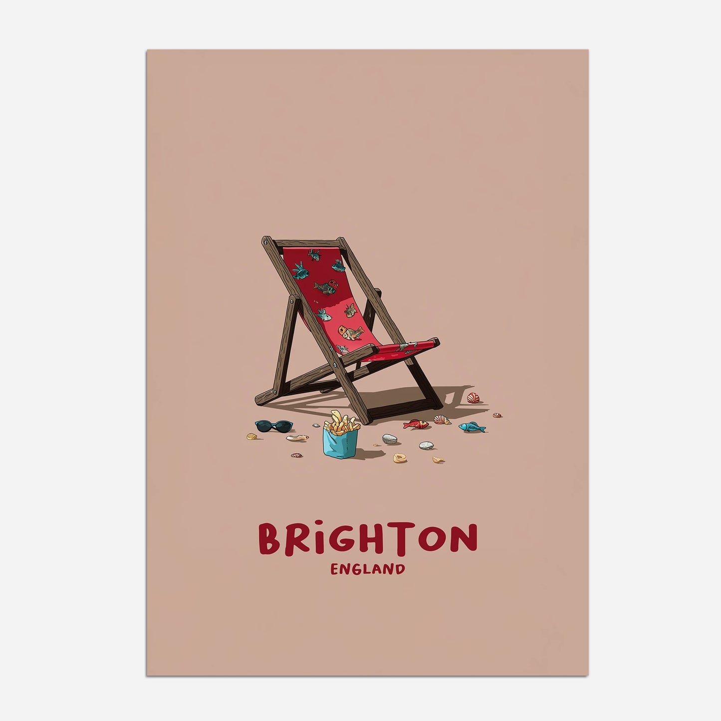 Brighton England Travel Poster