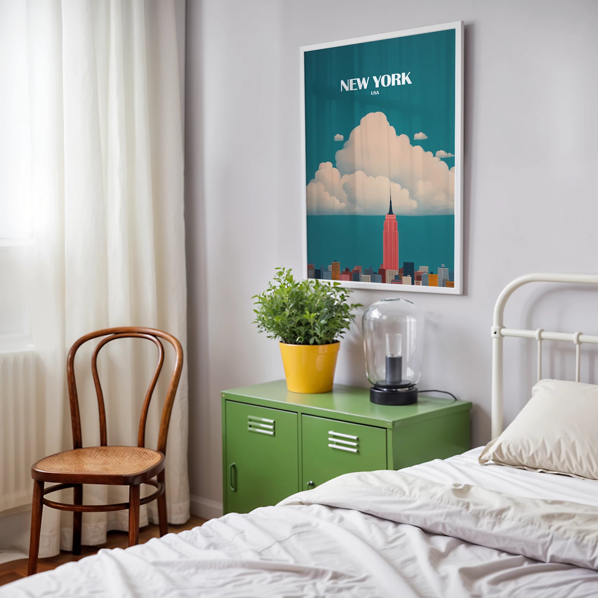 Empire State Building New York USA Travel Poster