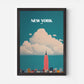 Empire State Building New York USA Travel Poster