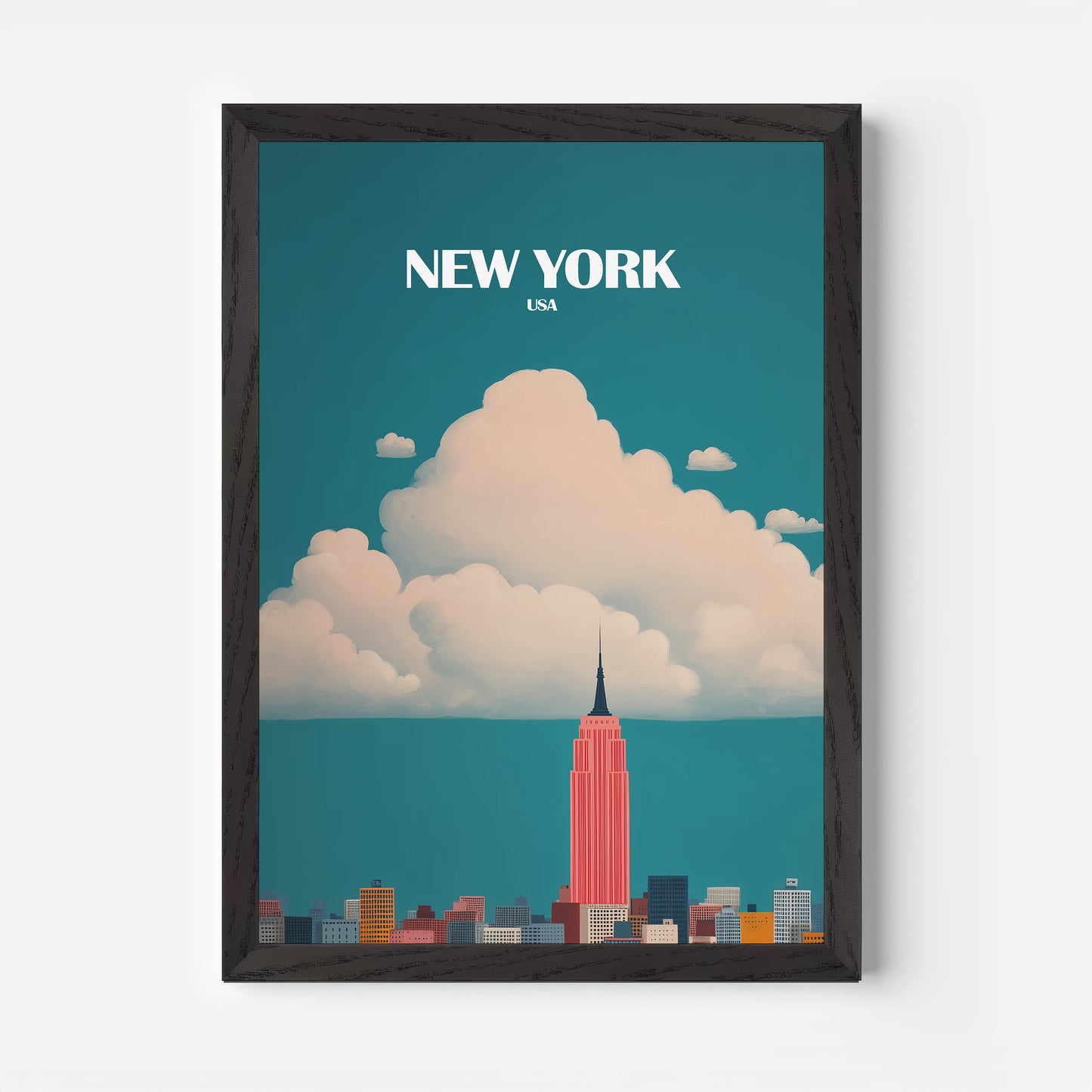 Empire State Building New York USA Travel Poster