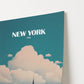 Empire State Building New York USA Travel Poster