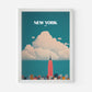 Empire State Building New York USA Travel Poster
