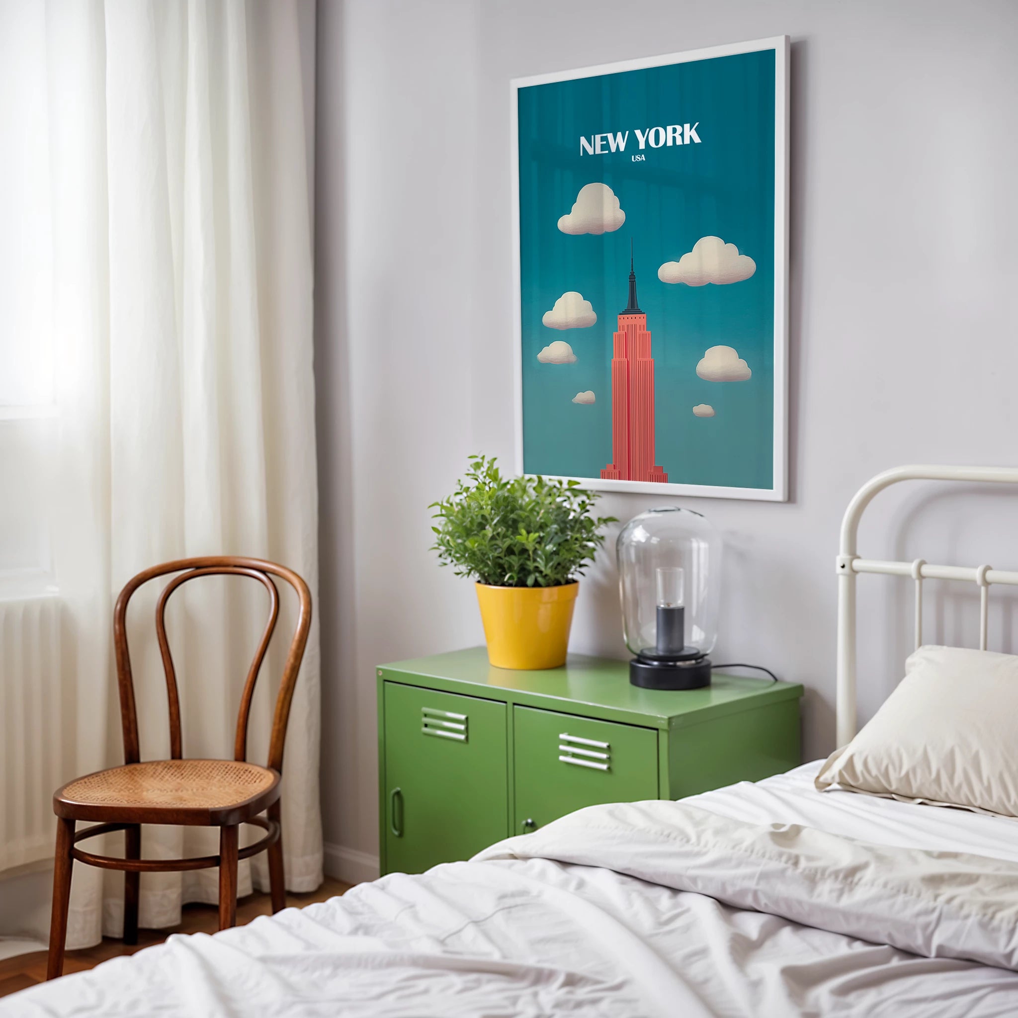 Empire State Building New York USA Travel Poster