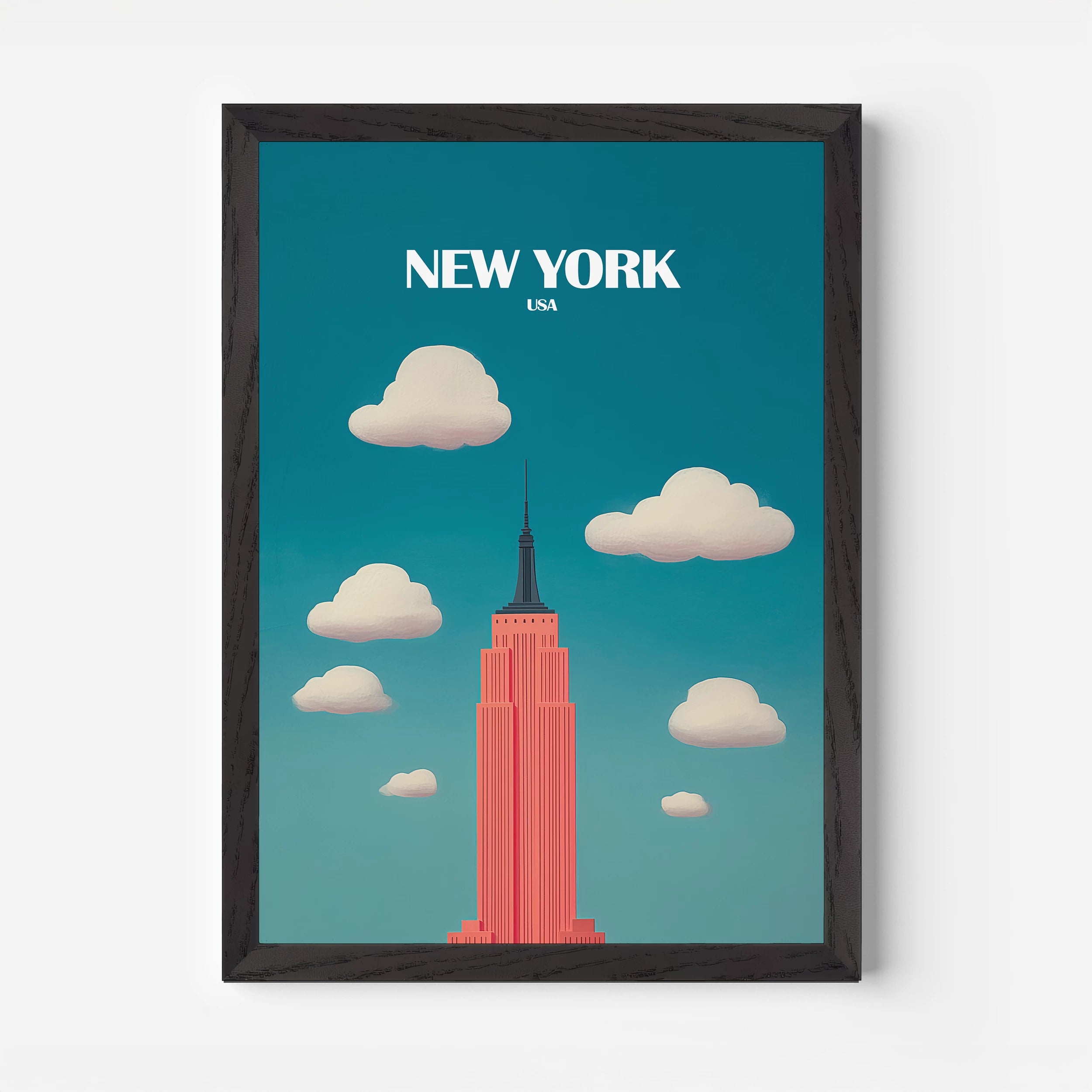 Empire State Building New York USA Travel Poster