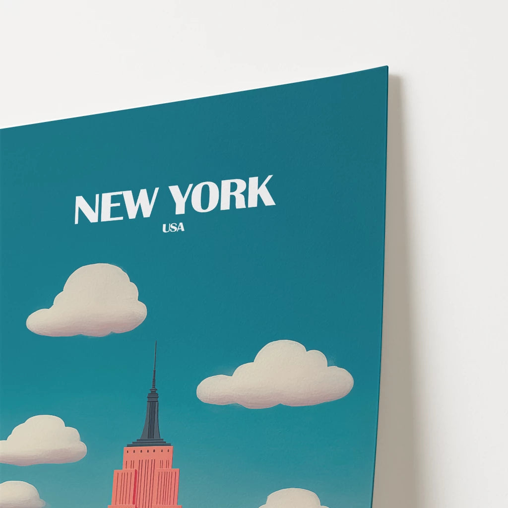 Empire State Building New York USA Travel Poster