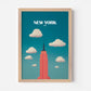 Empire State Building New York USA Travel Poster