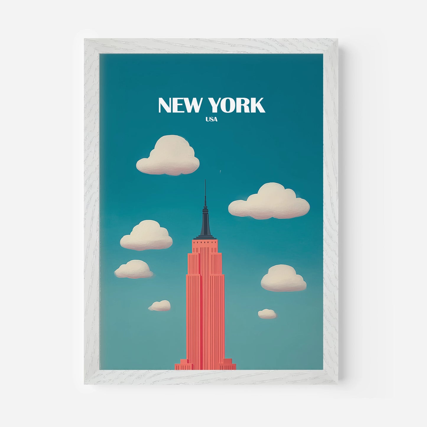 Empire State Building New York USA Travel Poster