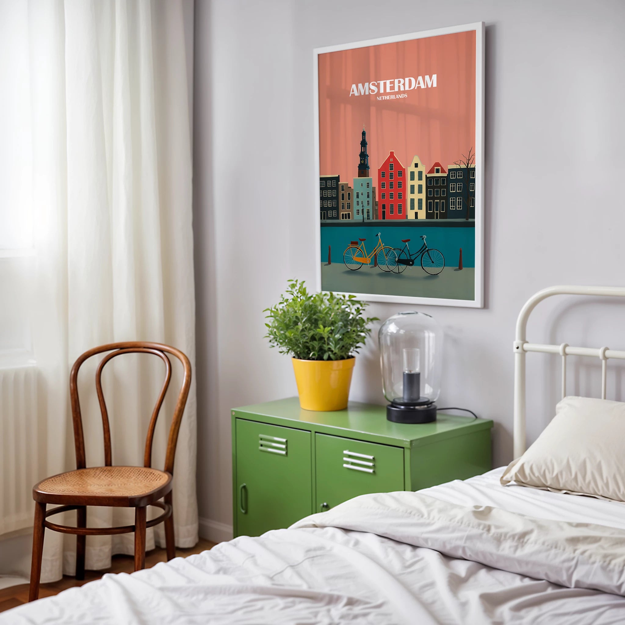 Amsterdam Netherlands Europe Travel Poster