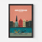 Amsterdam Netherlands Europe Travel Poster