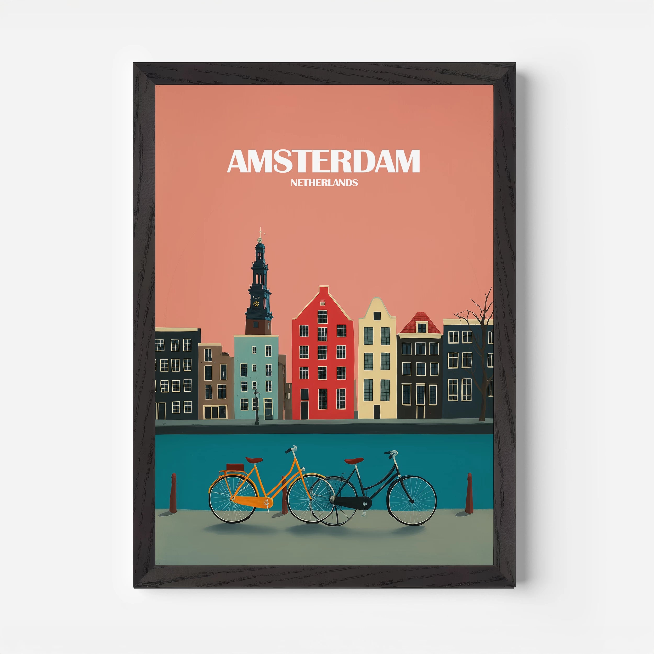 Amsterdam Netherlands Europe Travel Poster