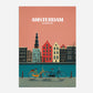 Amsterdam Netherlands Europe Travel Poster