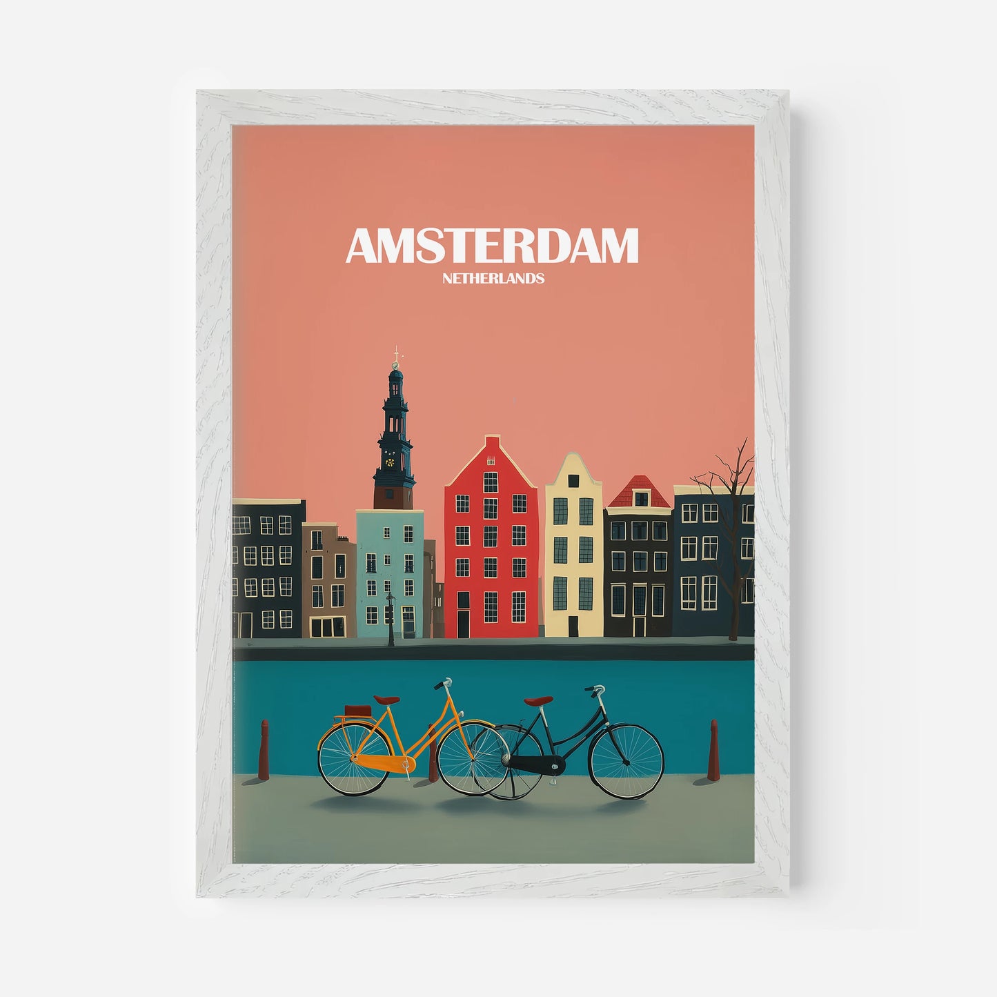 Amsterdam Netherlands Europe Travel Poster