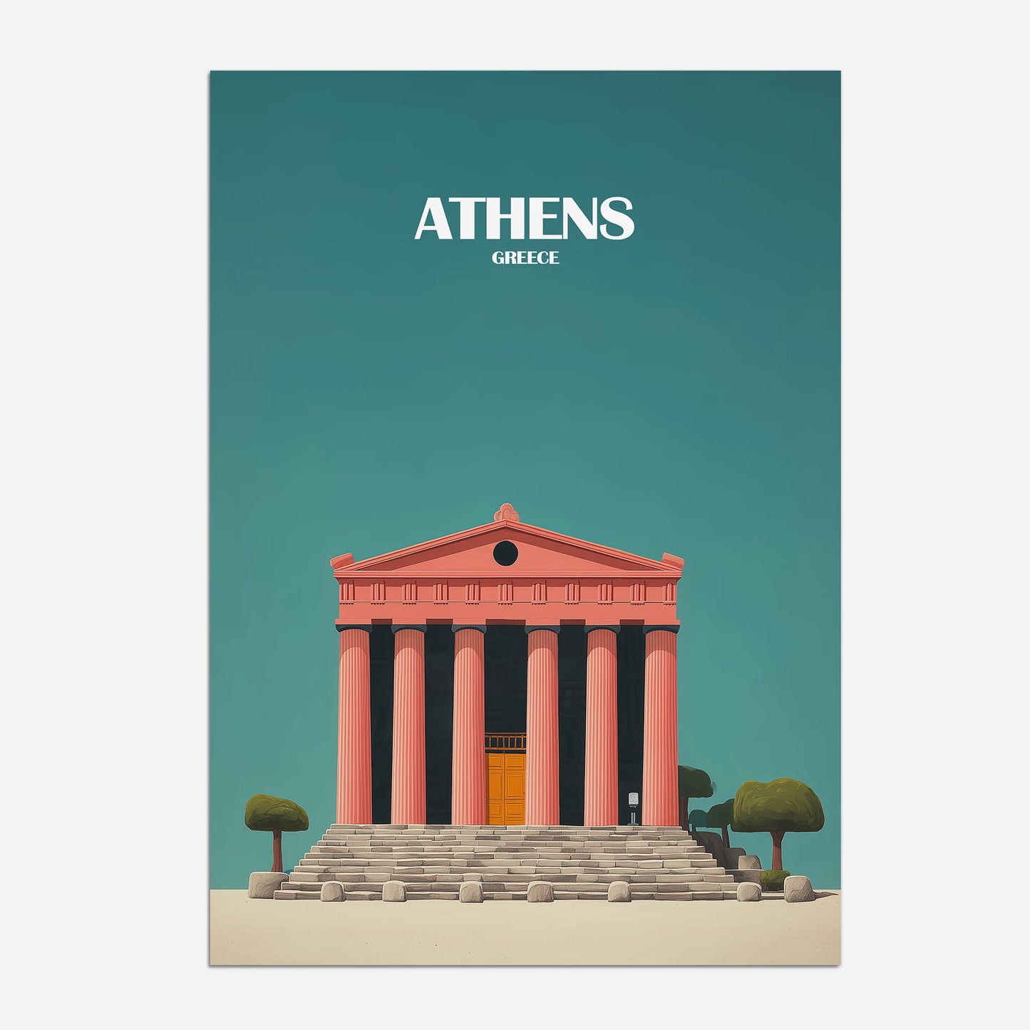 Athens Greece Europe Travel Poster