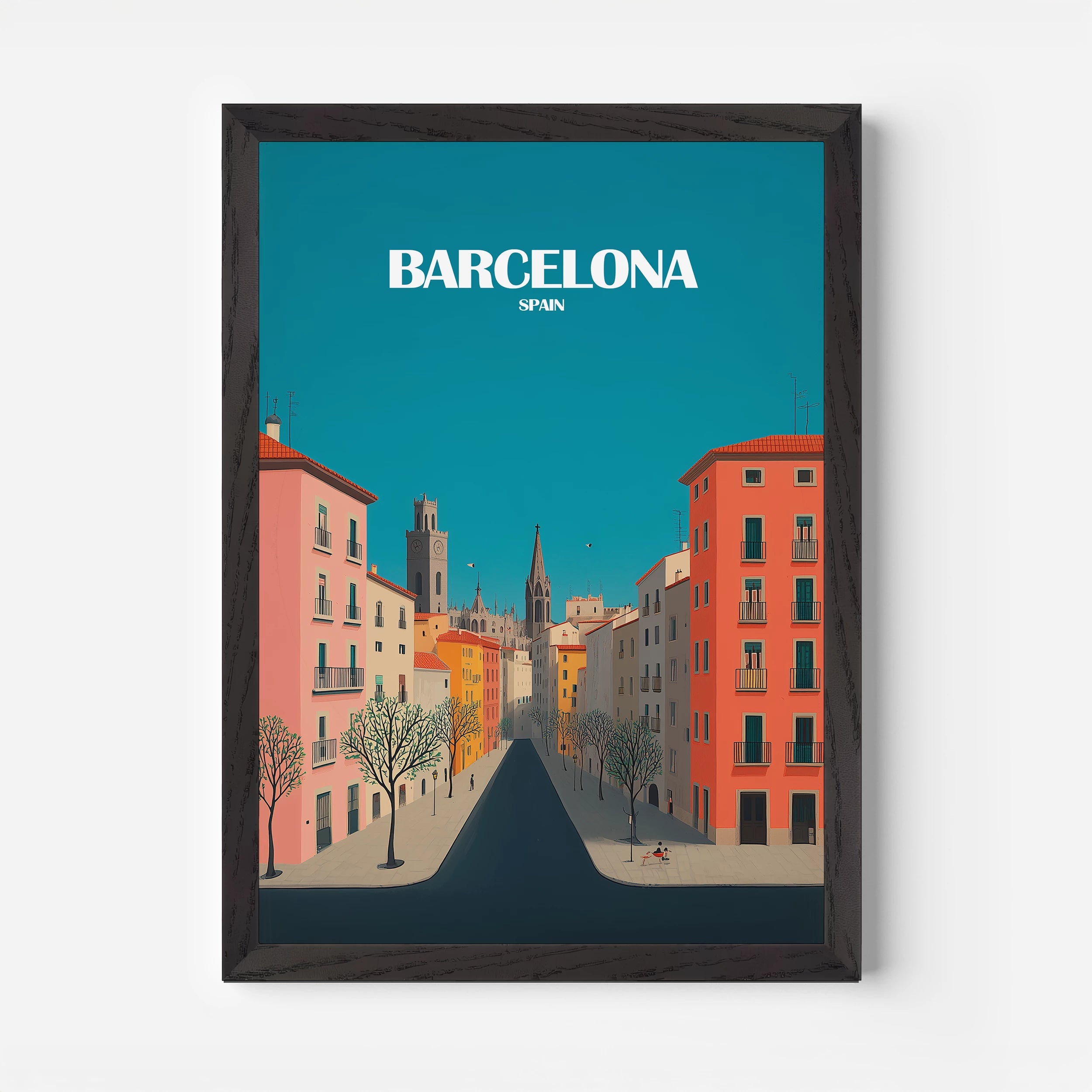 Barcelona Spain Europe Travel Poster
