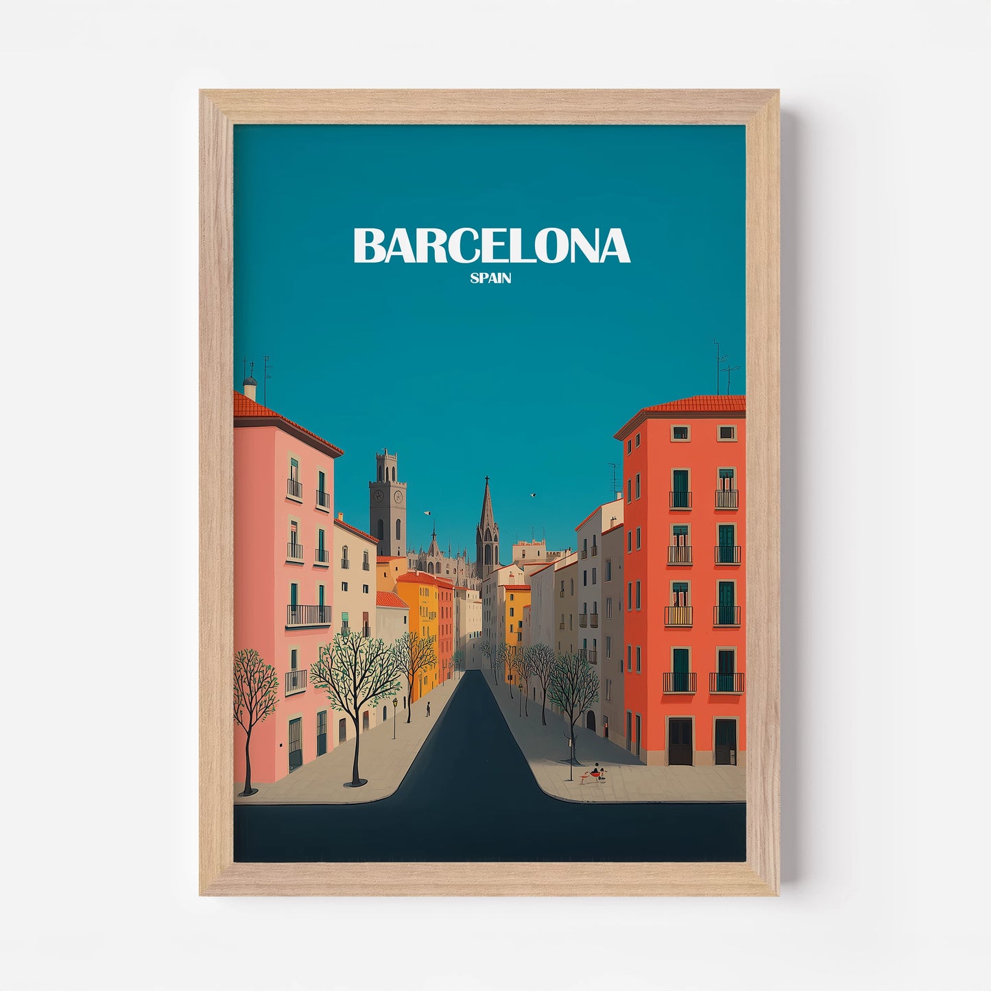 Barcelona Spain Europe Travel Poster