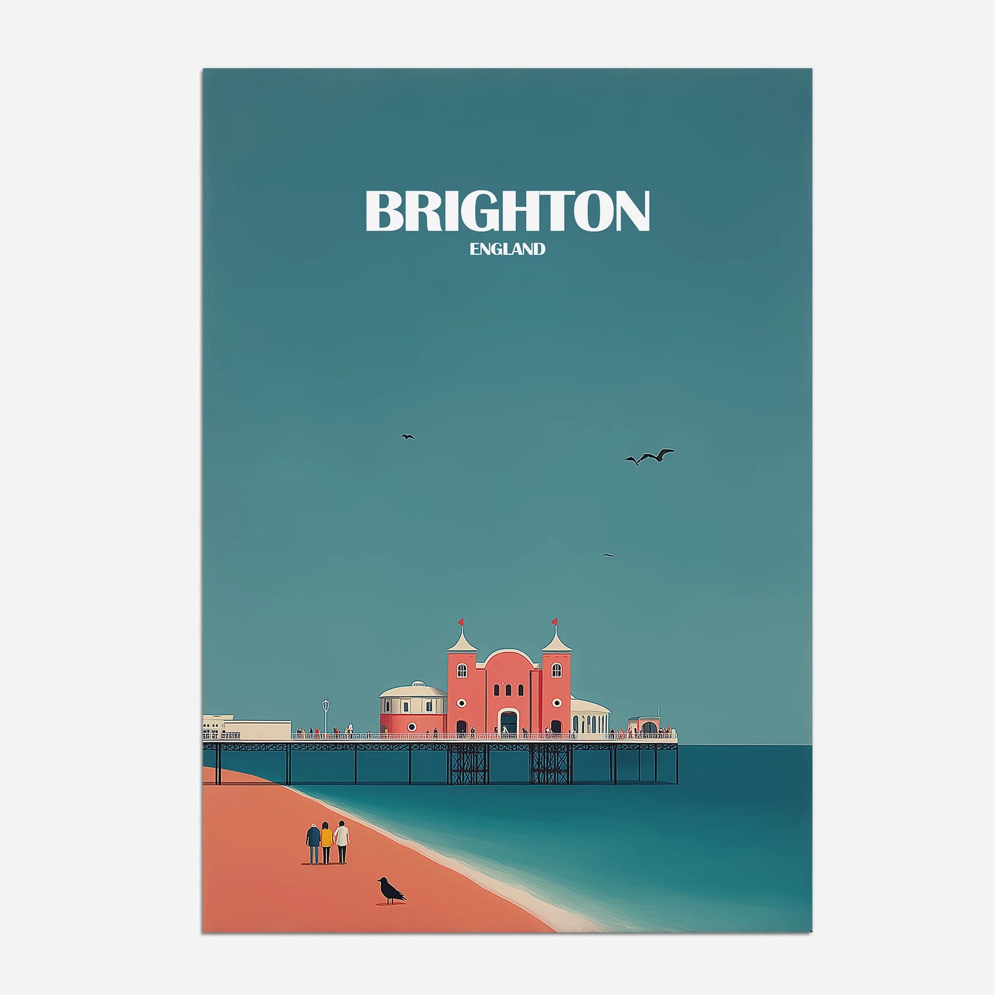 Brighton England Travel Poster