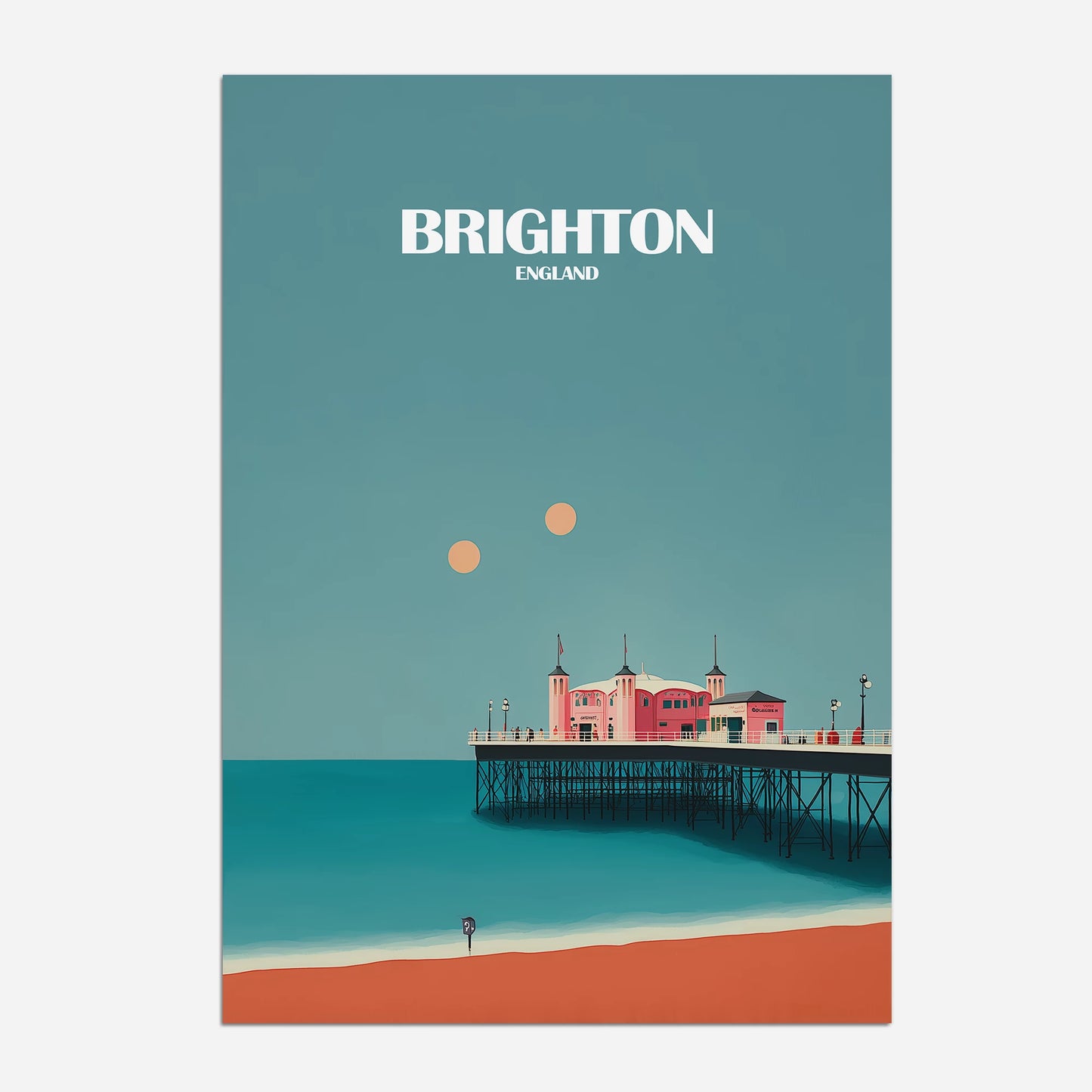 Brighton Pier England Travel Poster