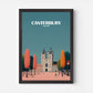 Canterbury England Travel Poster