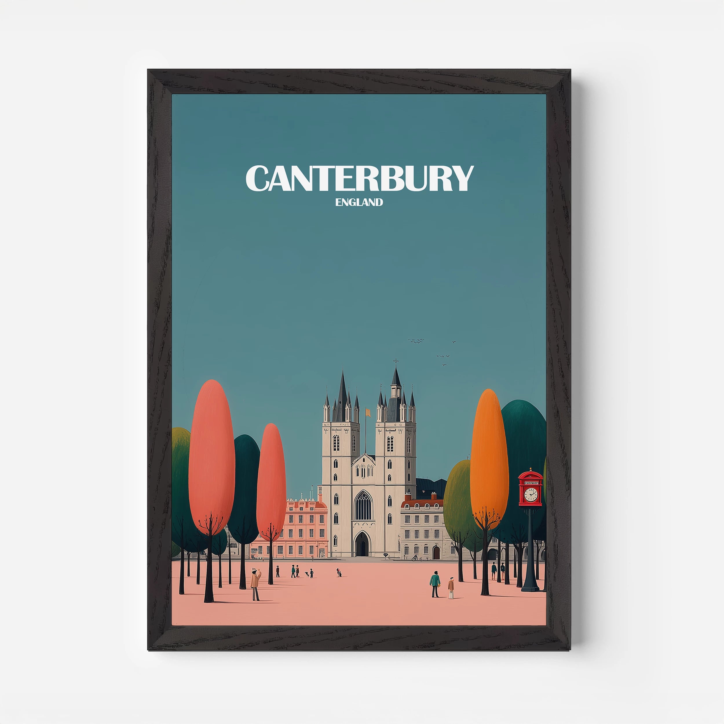 Canterbury England Travel Poster