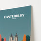 Canterbury England Travel Poster