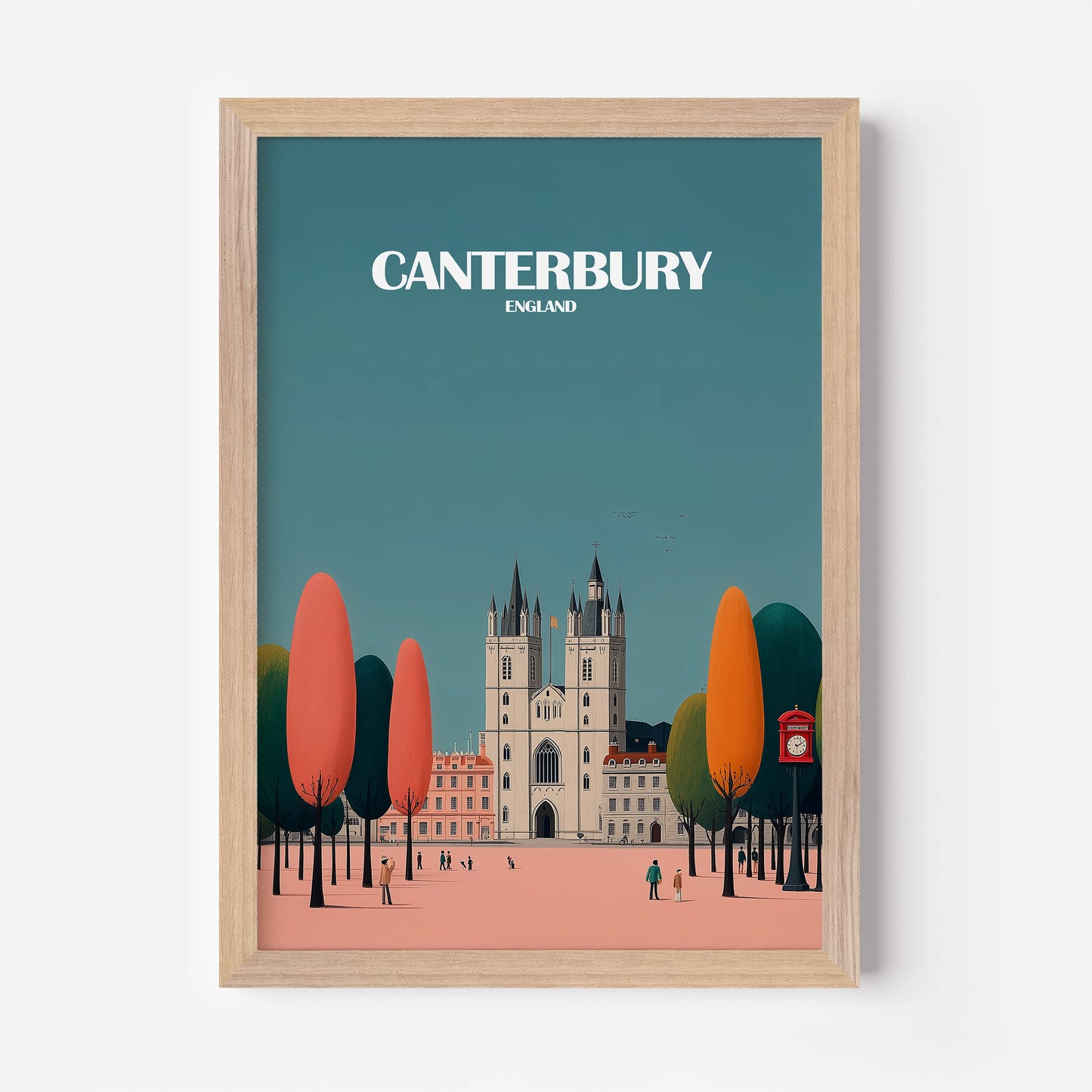 Canterbury England Travel Poster