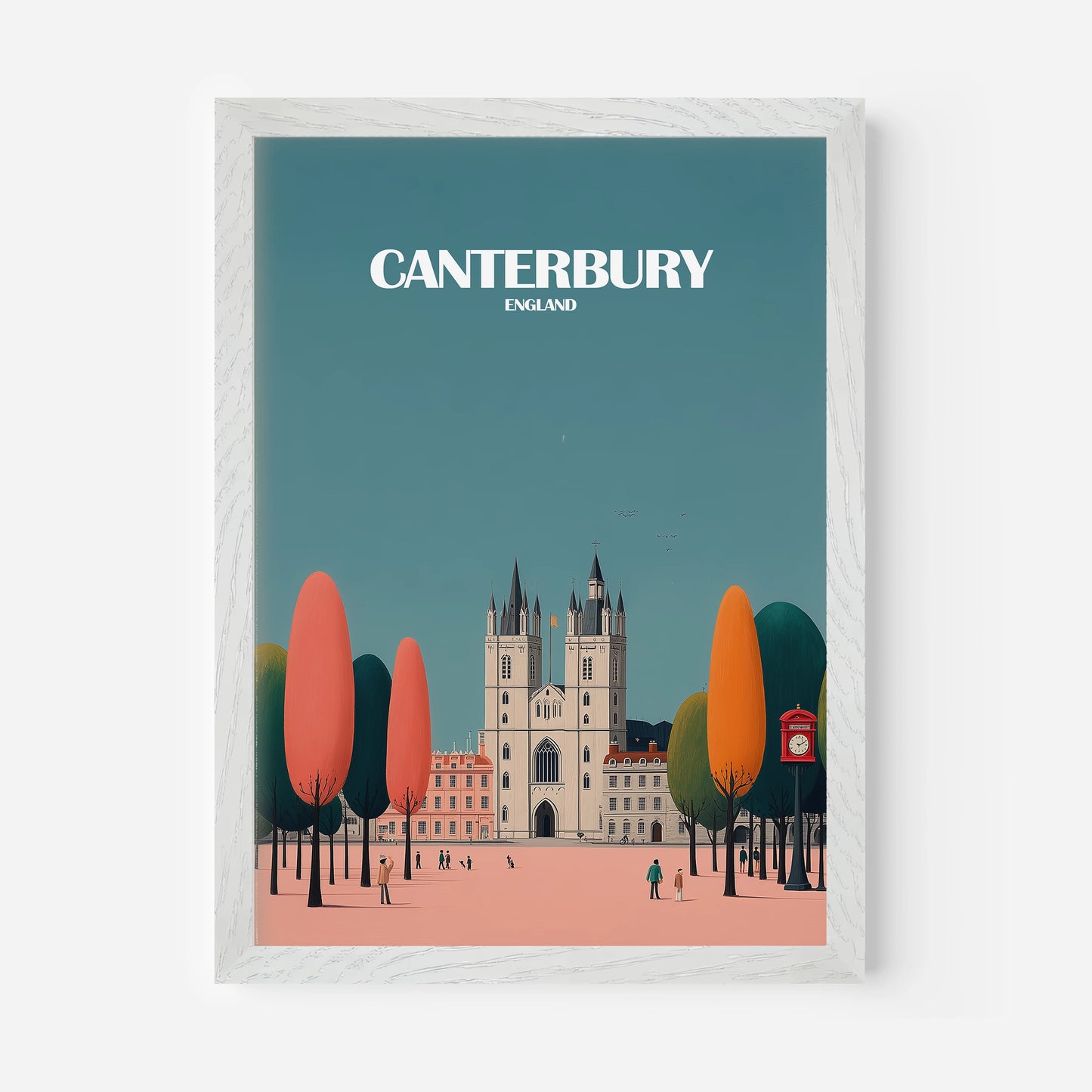 Canterbury England Travel Poster