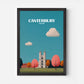 Canterbury England Travel Poster