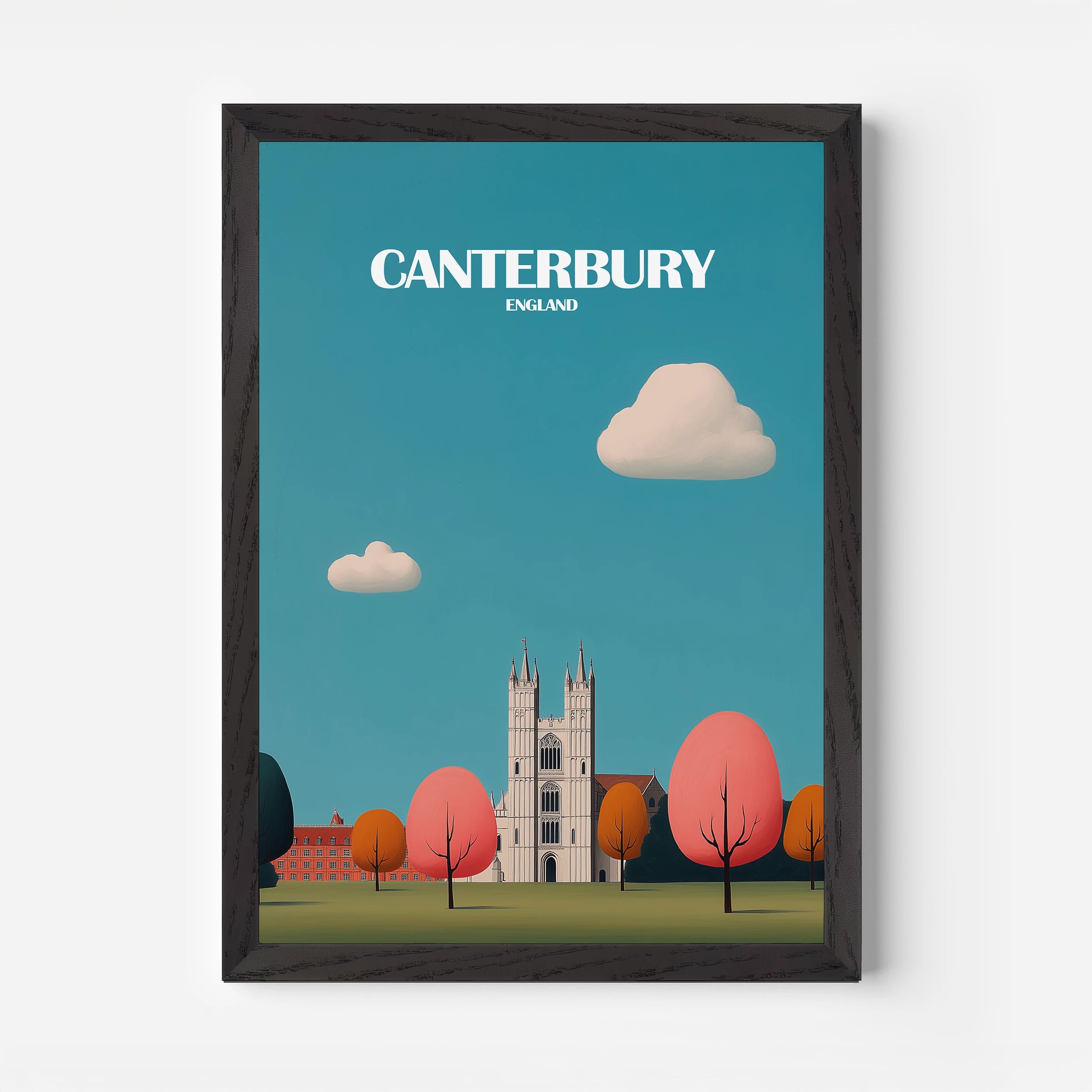 Canterbury England Travel Poster